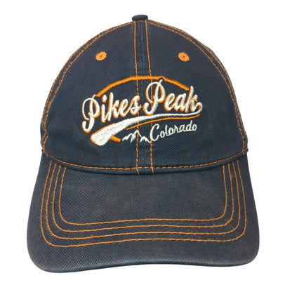 Pikes Peak Colorado Slideback Hat Blue One Size Adjustable Prairie Mountain
