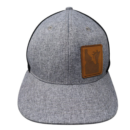 Arcadian Outfitters Patch Snapback Trucker Hat Gray OSFA Mesh Back
