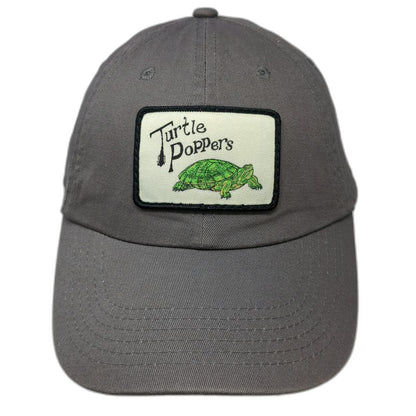 Baseball Cap Gray One Size Turtle Poppers Graphic Patch Adjustable Hat
