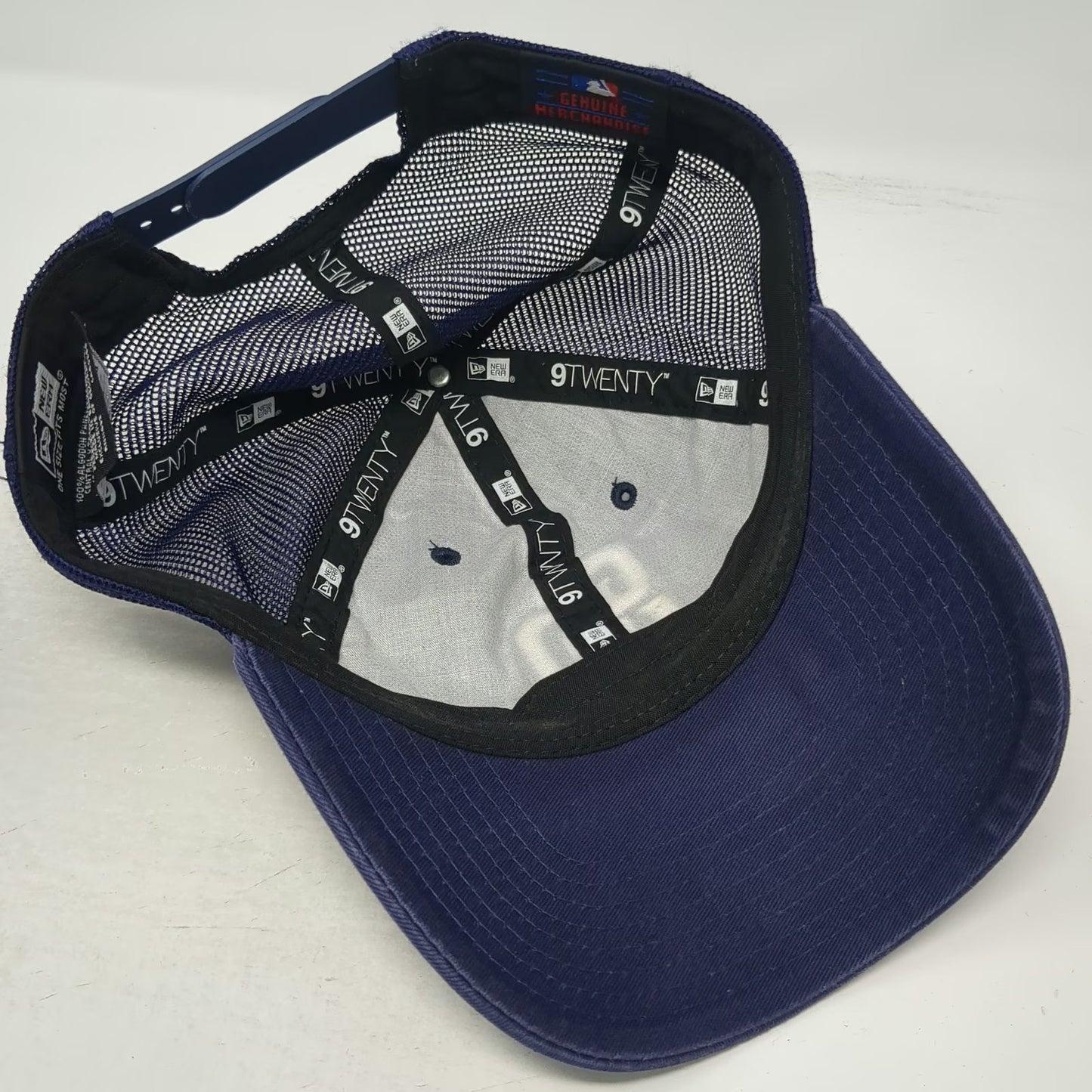 San Diego Padres MLB New Era Trucker Hat Blue OSFM Snapback Mesh White Piping