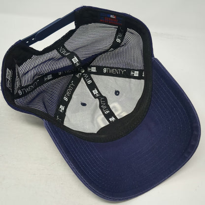 San Diego Padres MLB New Era Trucker Hat Blue OSFM Snapback Mesh White Piping