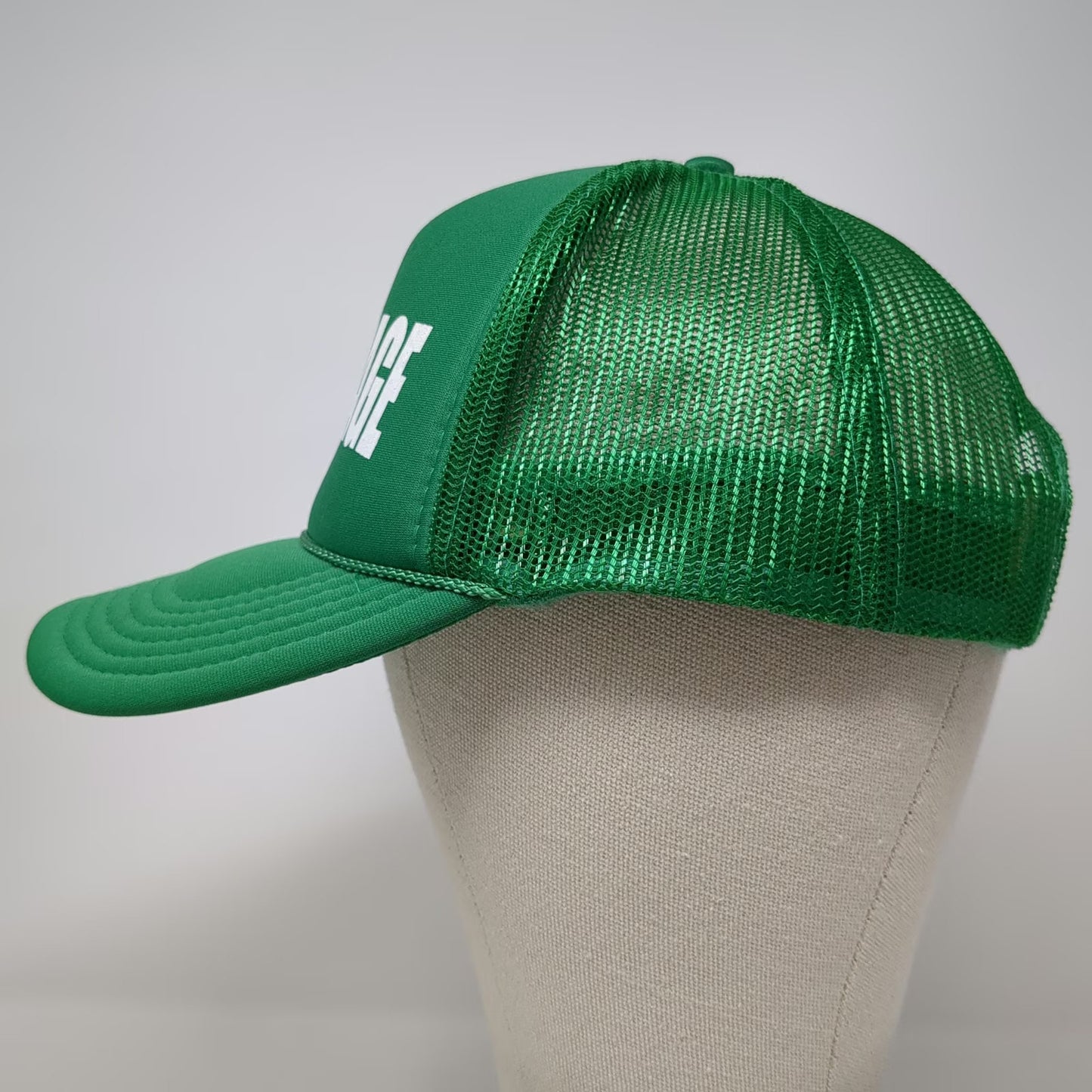 OTTO Trucker Hat Green One Size Mesh Snapback Rope Lets Rage Foam Graphic Hat