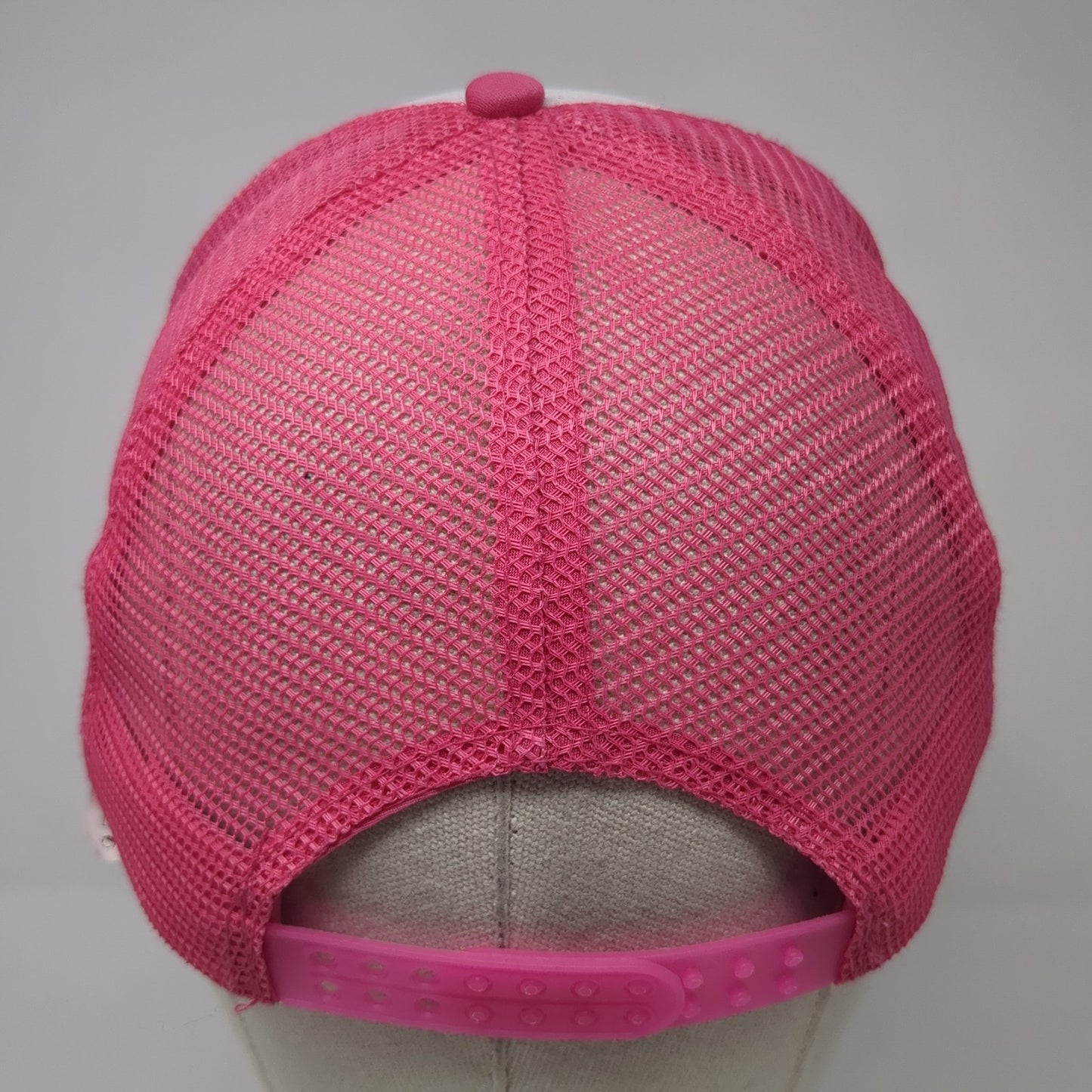Support Day Drinking Snapback Trucker Hat Pink One Size Mesh Back