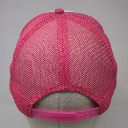 Support Day Drinking Snapback Trucker Hat Pink One Size Mesh Back