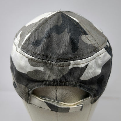hg Army Cap Gray Black White One Size Urban Camo Strapback Adjustable Hat
