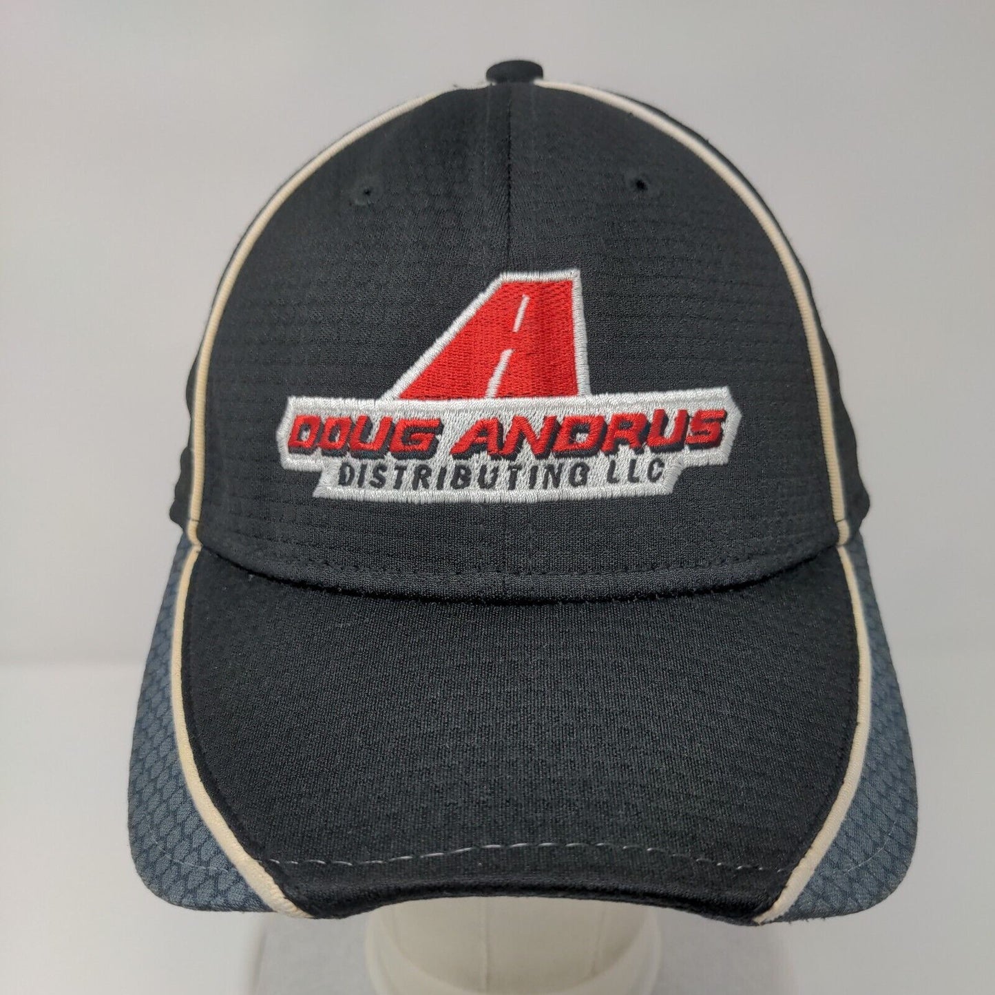 Doug Andrus Distributing LLC Over 80 Years Fitted Hat Black L/XL 6 Panel New Era