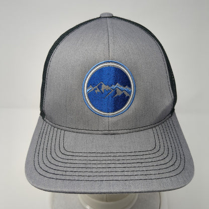 Pacific Headwear Snapback Mesh Back Trucker Hat Gray One Size Embroidered