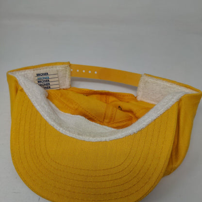 Vintage Broner Snapback Trucker Hat Yellow Access Control Embroidered Logo