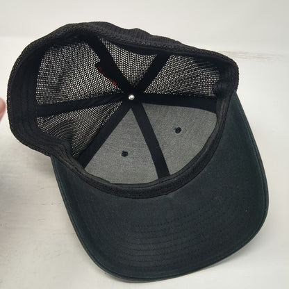 Columbia Baseball Cap Black One Size Stretch Fit Mesh Back Flag Pine Trees Hat