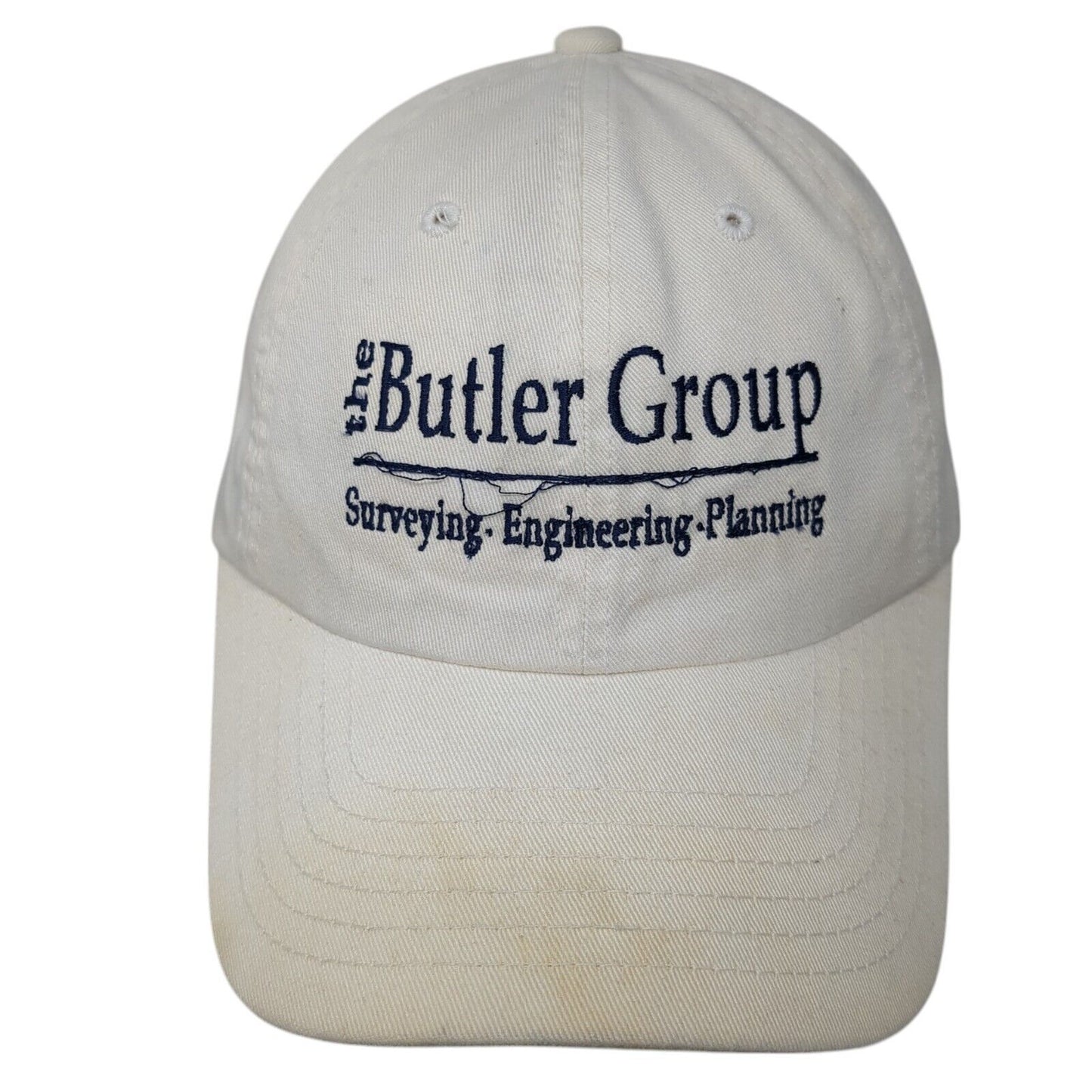 The Butler Group Slideback Hat Beige One Size Adjustable Embroidered