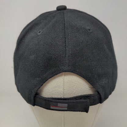 Unbranded Men's Strapback Hat Black Size OSFM Embroidered American Flag Logo