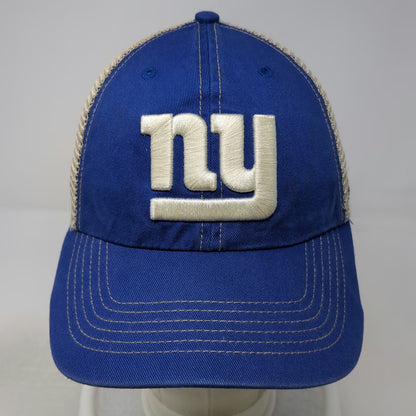 '47 New York Giants NFL Trucker Hat Blue Beige White Green OSFM Snapback Mesh