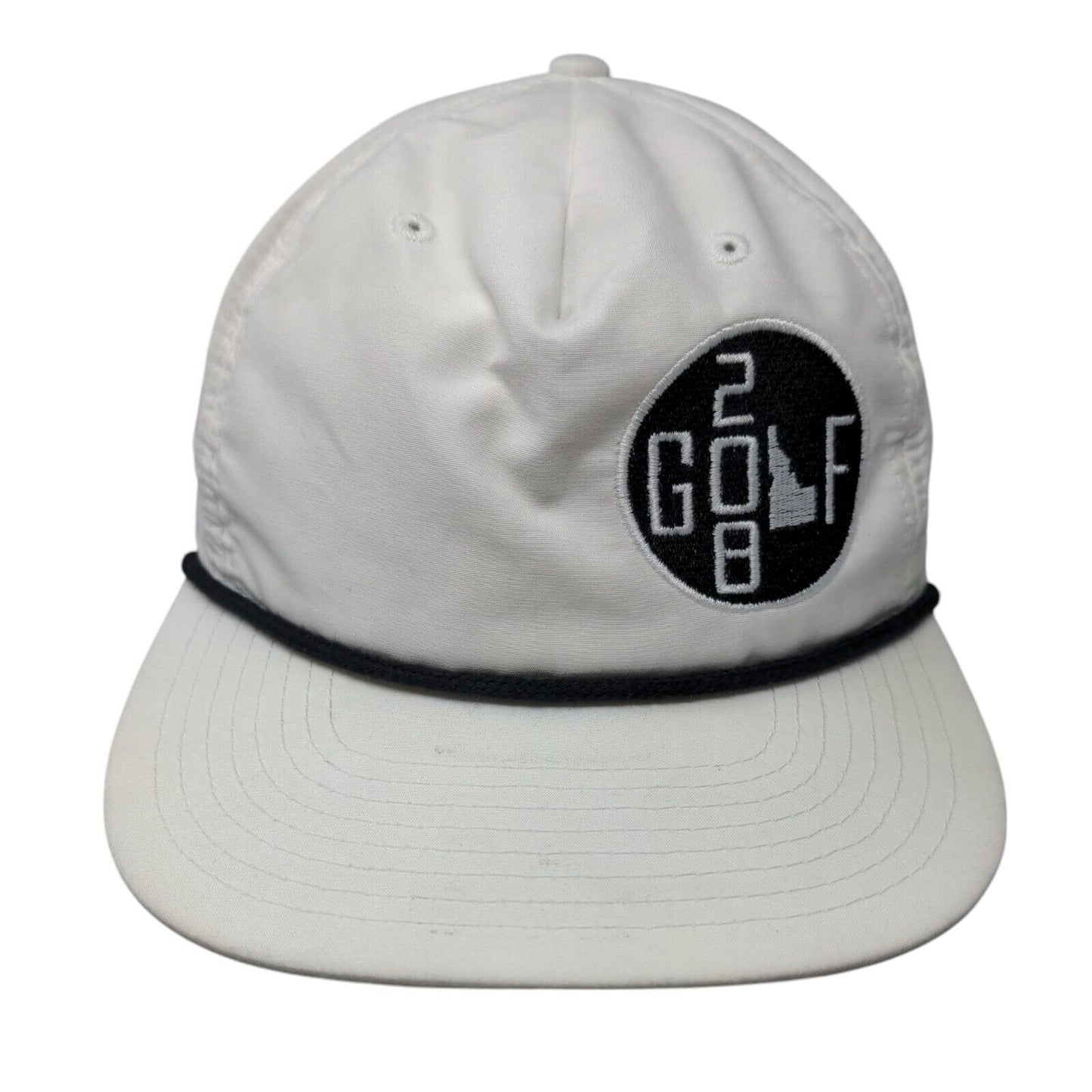 Idaho Golf 208 Snapback Rope Hat White OSFA Adjustable Richardson