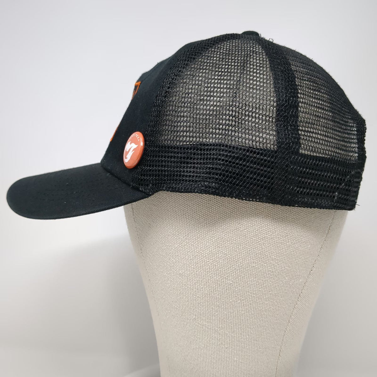 Hit Trucker Hat Black OSFM Blaze Pizza Fast Fire'd Snapback Mesh Back Logo Cap
