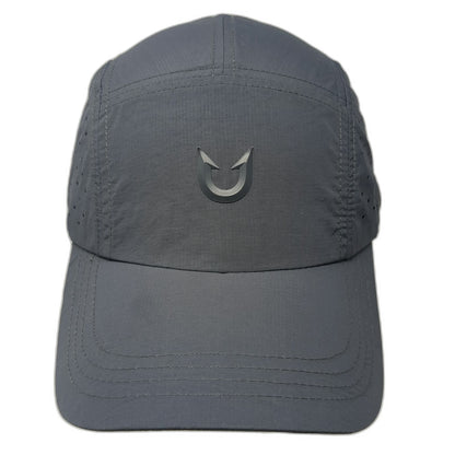 Northyard 5 Panel Hat Gray One Size Strapback Polyester Laser Cut Performance