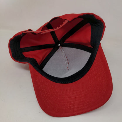 Pramac Snapback Hat Red One Size Adjustable Embroidered Logo Solid