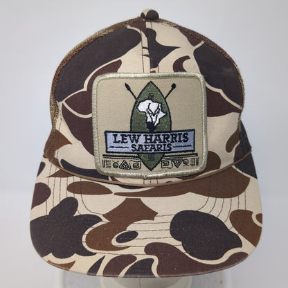 Lew Harris Safaris Snapback Trucker Hat Multi One Size Mesh Back Camo