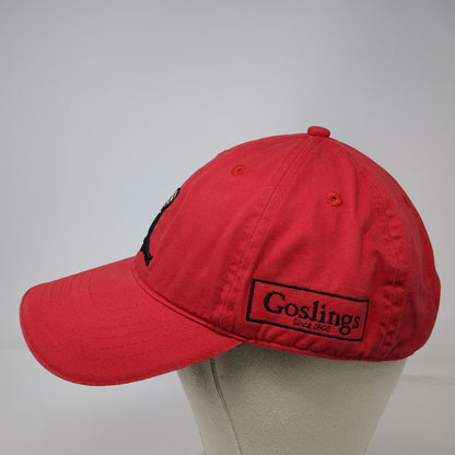 Goslings Black Seal Rum Baseball Cap Red One Size Strapback Bermuda Flag Hat