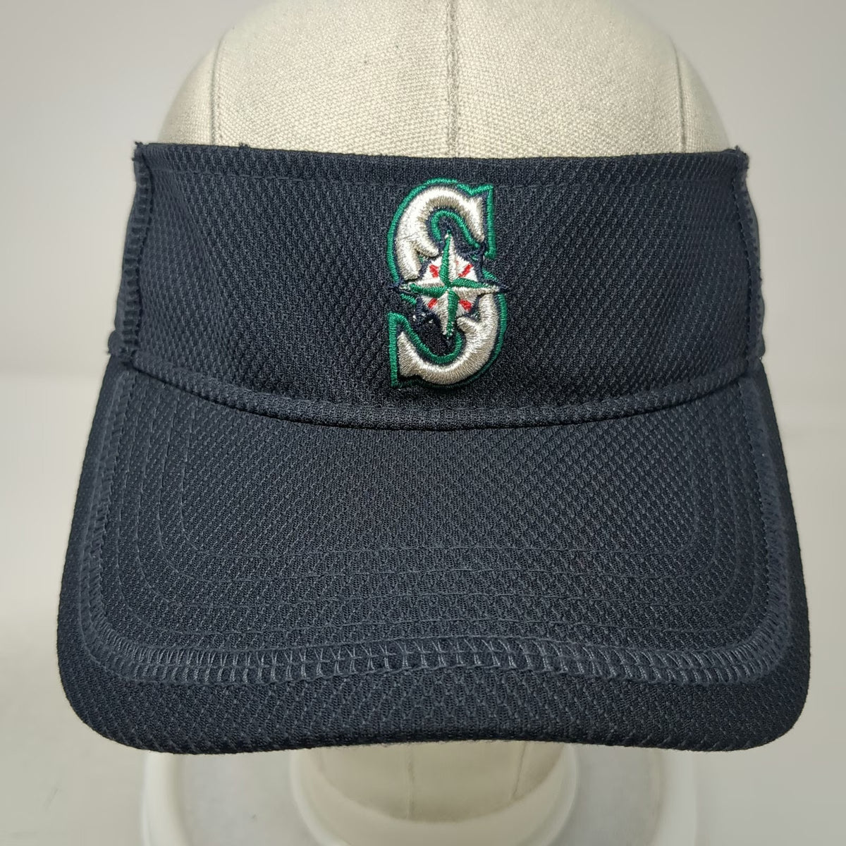Seattle Mariners MLB New Era Visor Blue M Mesh Fitted Performance On-Field Hat