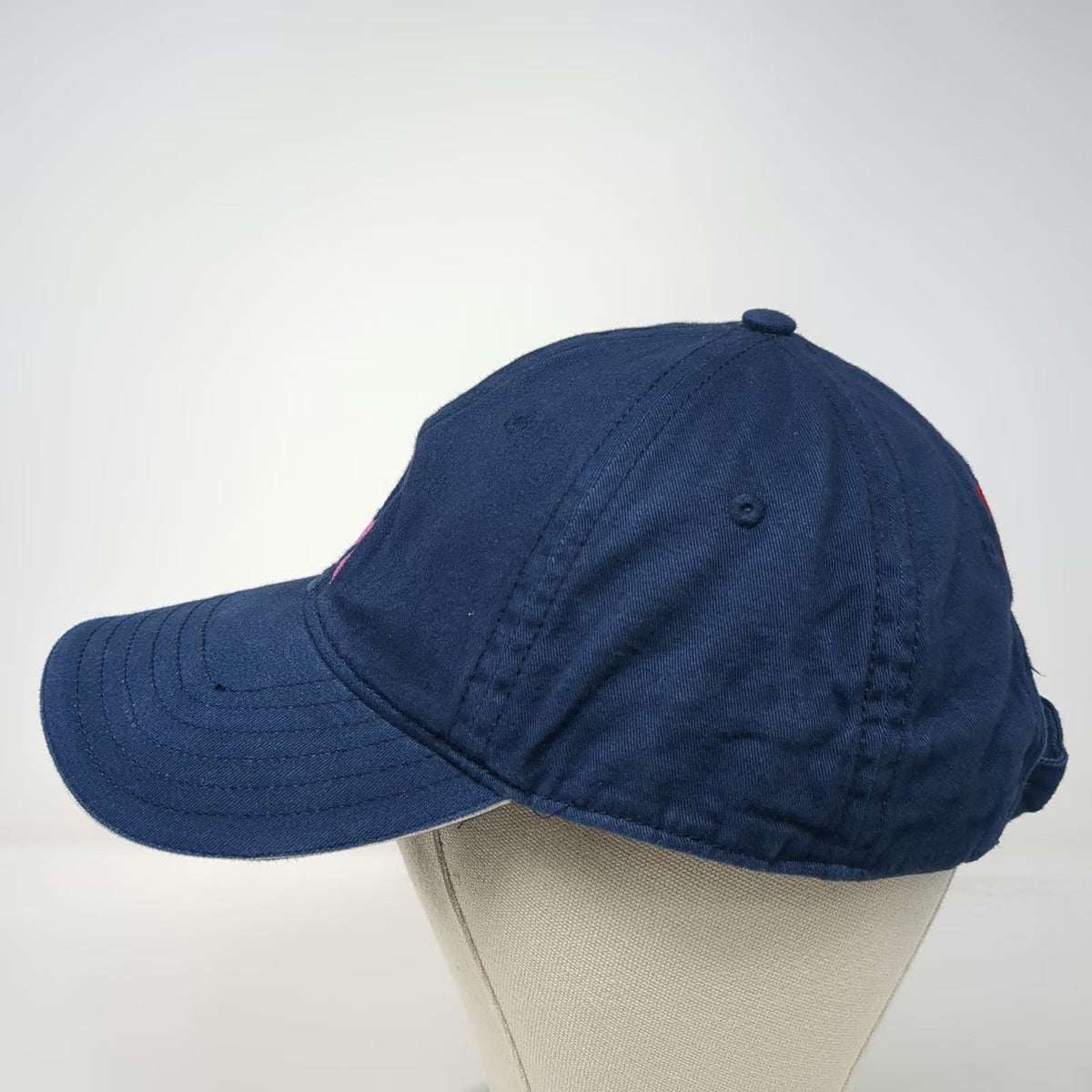 Blue Baseball Cap OSFM Breast Cancer Awareness Pink Ribbon American Cancer Hat