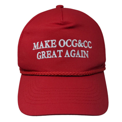 Make OCG & CC Great Again Snapback Rope Hat Red OSFM Embroidered