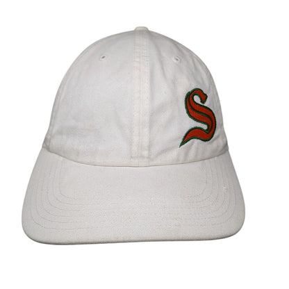Letter S Slideback Hat White One Size Solid Embroidered Richardson