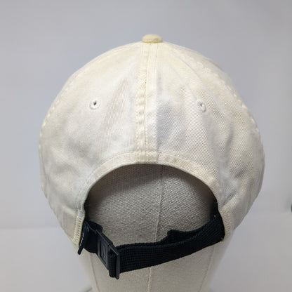 Nike Golf Strapback Hat Cream One Size Adjustable Embroidered 6 Panel Dri-Fit