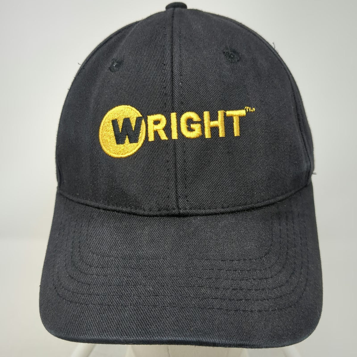 Wright Manufacturing Baseball Cap Black One Size Embroidered Strapback Hat Mower