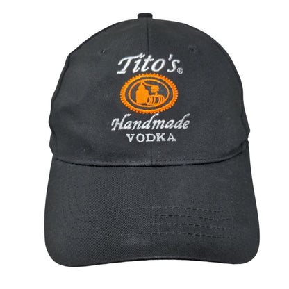 Tito's Handmade Vodka Austin Texas Slideback Hat Black One Size Embroidered