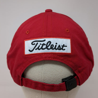 Titleist Pro V1 FJ Slideback Hat Red One Size Adjustable Embroidered 6 Panel