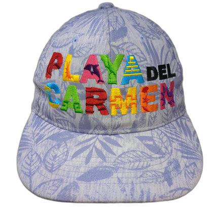 Genesis Playa Del Carmen Baseball Cap Purple One Size Strapback Leaf Print Hat