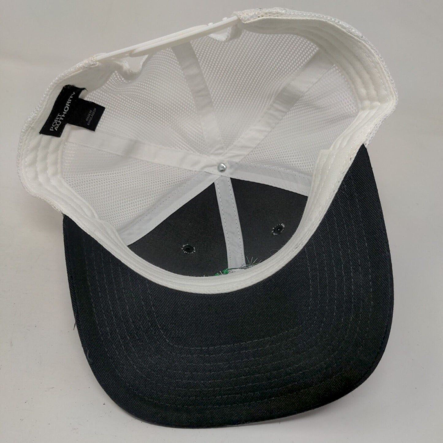 ZLL Snapback Trucker Hat Black One Size Embroidered Mesh Back Port Authority
