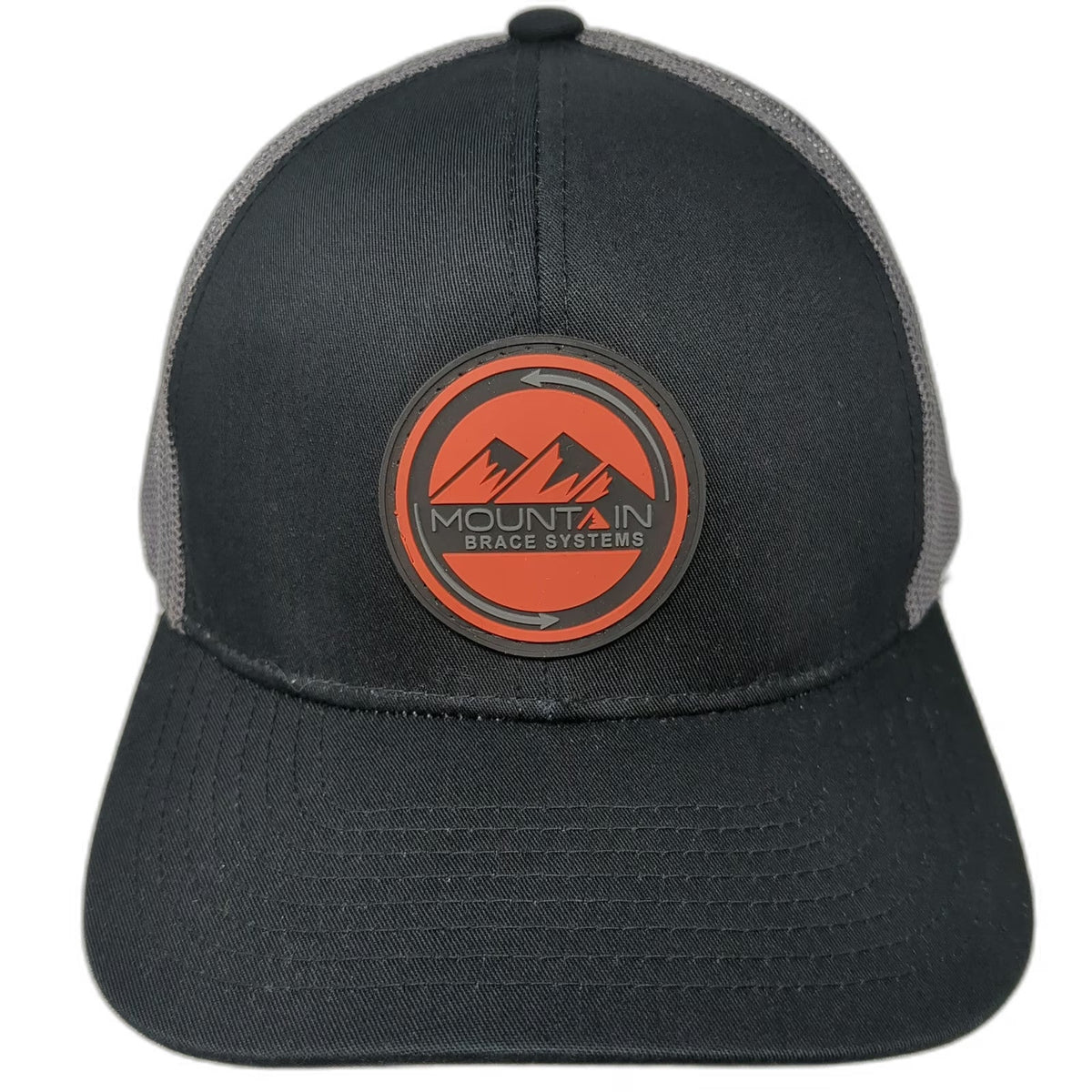 Pacific Headwear Trucker Hat Black Gray Orange One Size Mountain Brace Systems