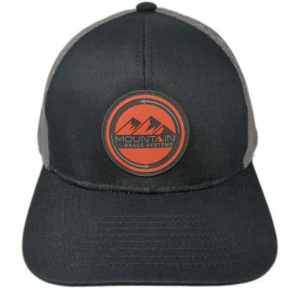 Pacific Headwear Trucker Hat Black Gray Orange One Size Mountain Brace Systems