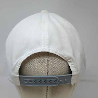 Swannies Snapback White One Size Hat Blue Swan Logo Performance Gray Strap
