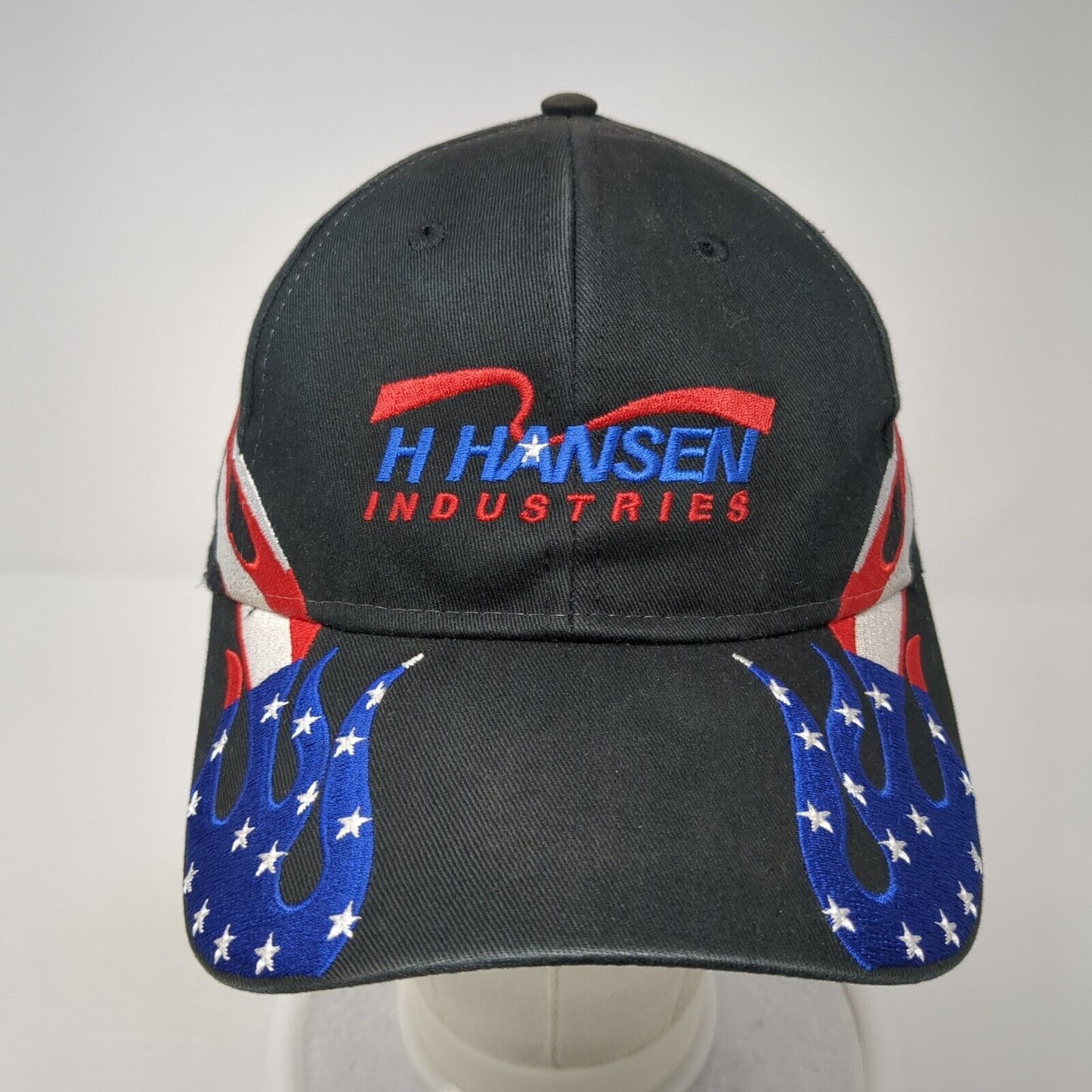 H Hansen Industries Strapback Baseball Cap Black OS Adjustable Patriotic Otto