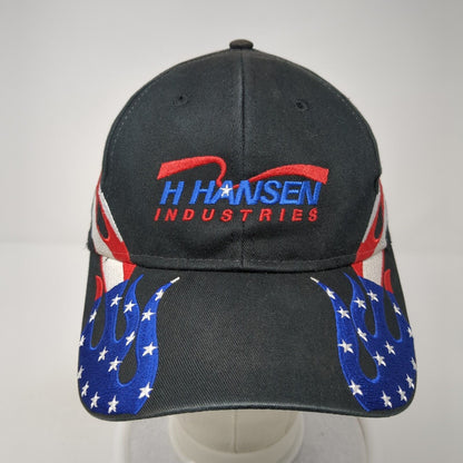 H Hansen Industries Strapback Baseball Cap Black OS Adjustable Patriotic Otto