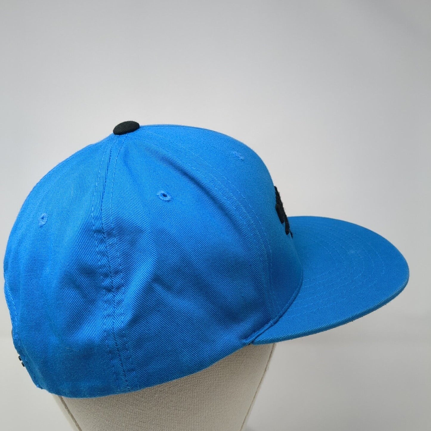 Billabong Snapback Hat Blue One Size Adjustable Embroidered Vented Holes 6 Panel