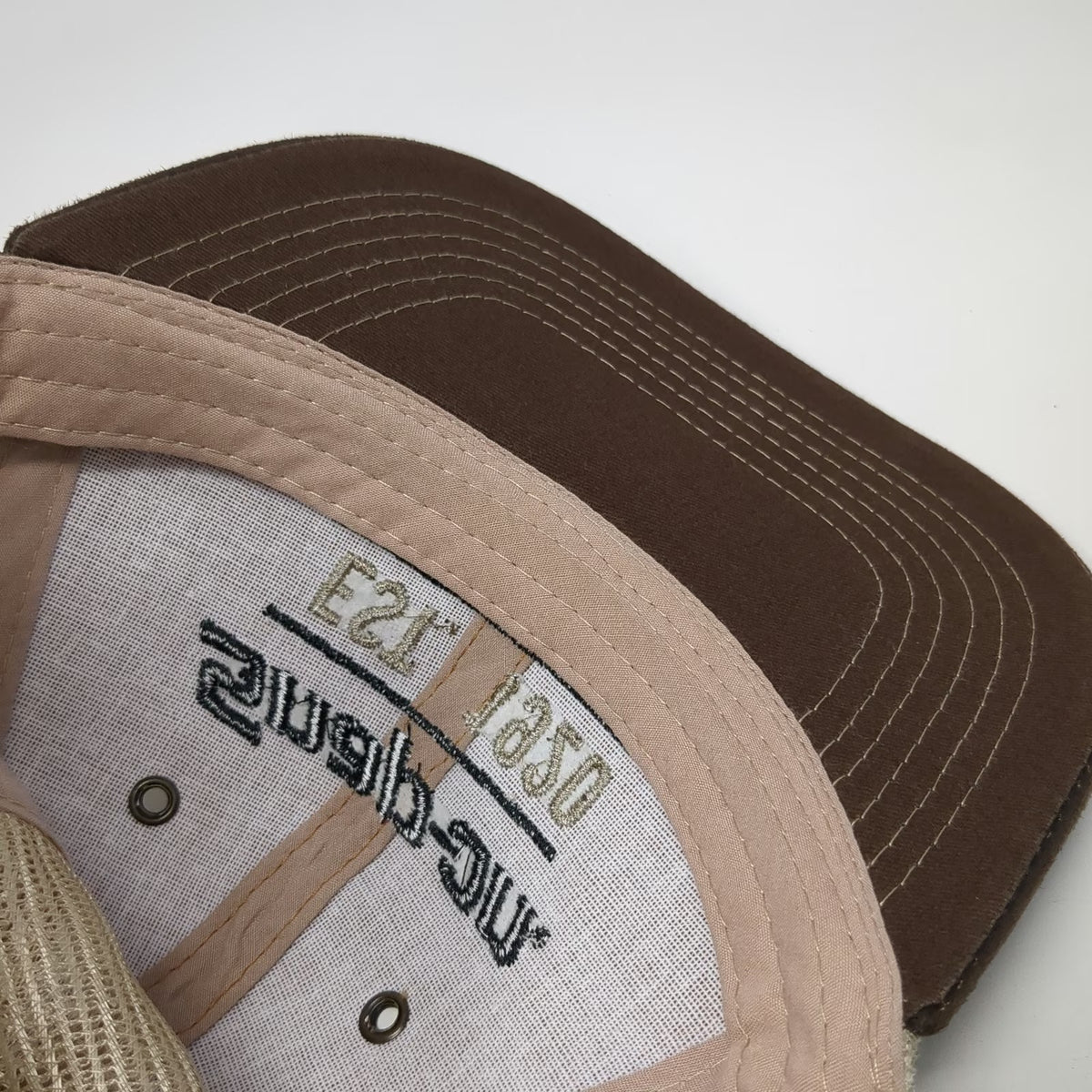 Snap-on Brown One Size Baseball Cap Mesh Back Hat Embroidered Est 1920 Logo