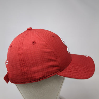 Toyota Hometown Strapback Hat Red One Size Adjustable Embroidered Atlanta Cap