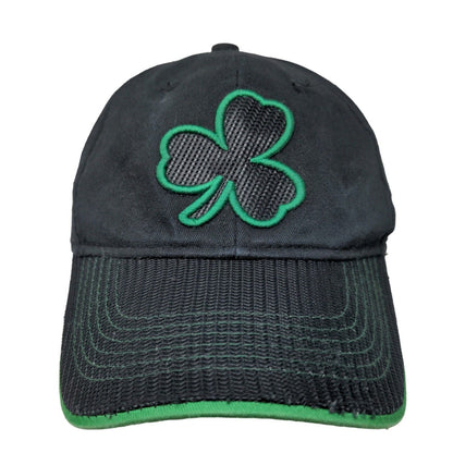 Unbranded Men's Strapback Hat Black Green OSFM Embroidered Clover Logo