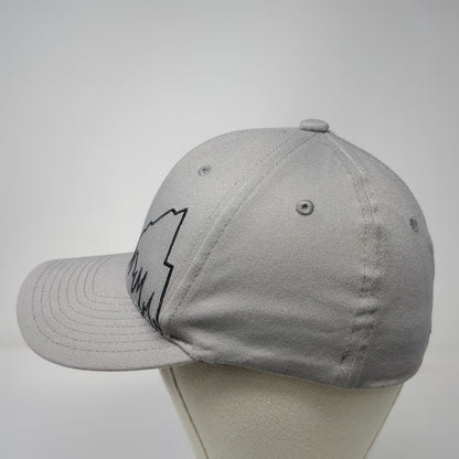 Burton Baseball Cap Gray One Size Mountain Logo Stretch Fit A-Flex Action Hat