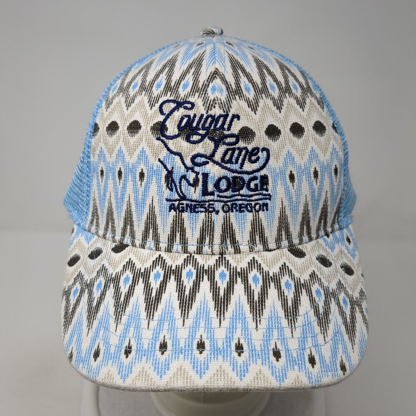 Cougar Lane Lodge Snapback Trucker Hat Multi One Size Mesh Back Geo