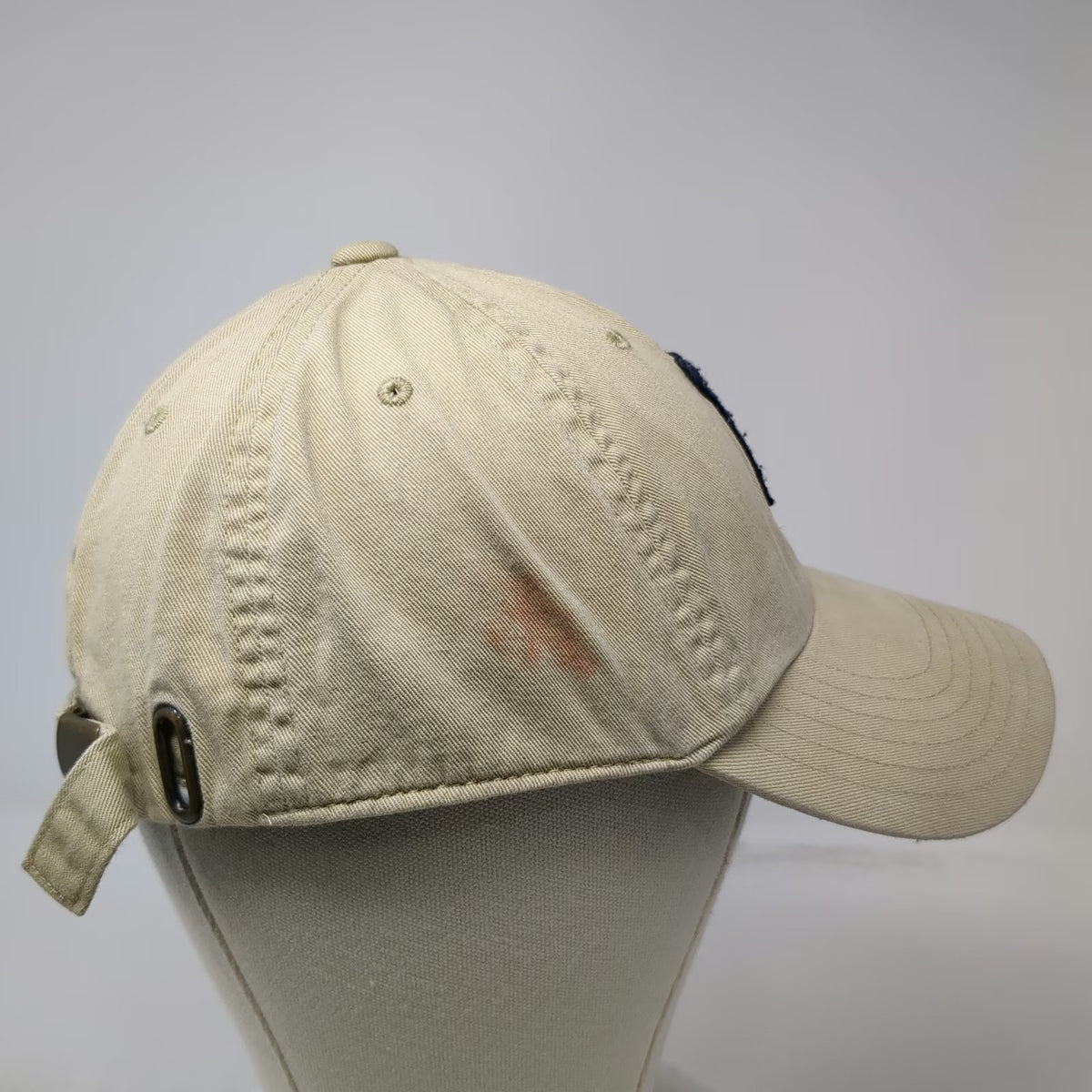 Banana Republic Baseball Cap Beige Blue One Size Cotton Slideback Logo Strap Hat