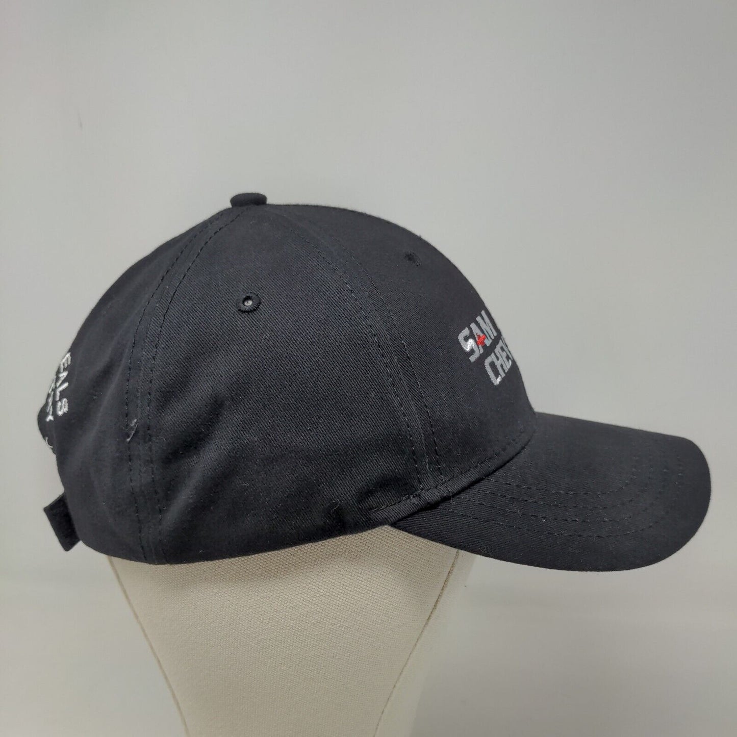 Sam Pierce Chevrolet Men's Strapback Hat Black Size OSFM Embroidered Logo Cotton