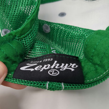 Oregon Ducks NCAA Zephyr Trucker Hat White Green One Size Mesh Snapback Mascot