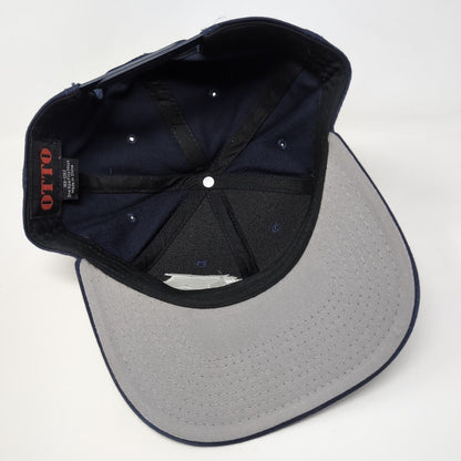 ID Golf Snapback Hat Blue OSFM Adjustable Embroidered Vented Holes 6 Panel Otto
