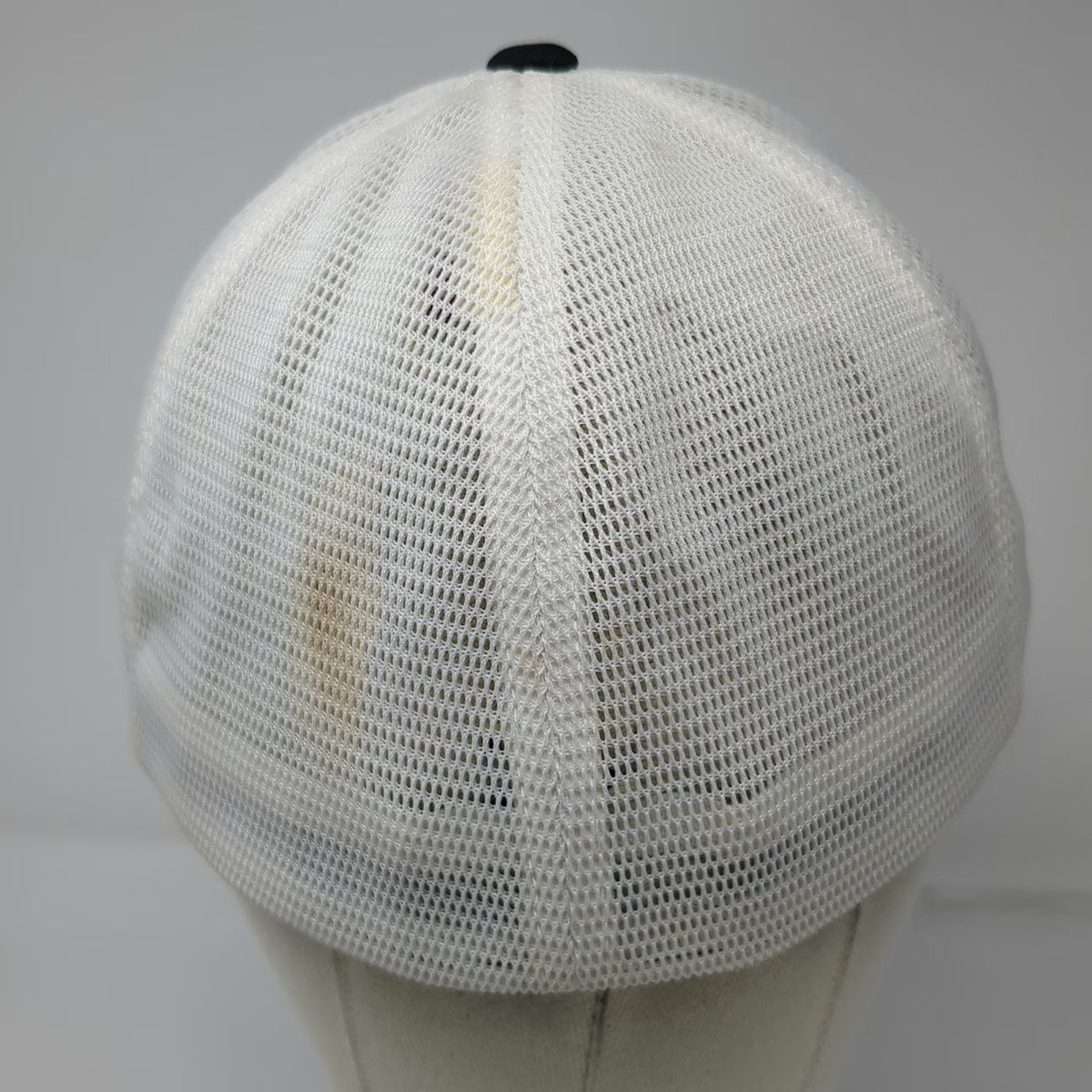 Flexfit Yupoong Baseball Cap Black White XL Mesh Back Stretch Rifle Patch Hat