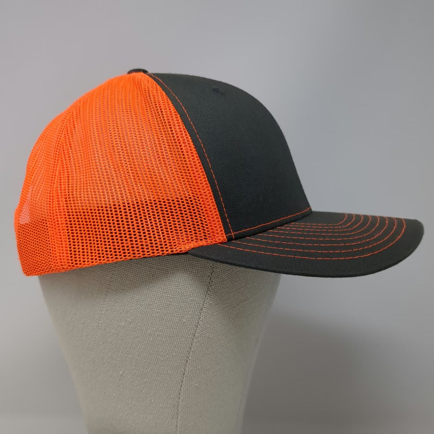 Richardson 112 Trucker Hat Salmon Electrical Contractors Gray Orange OSFM Mesh