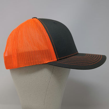 Richardson 112 Trucker Hat Salmon Electrical Contractors Gray Orange OSFM Mesh